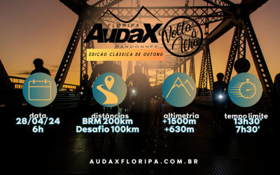 Audax Floripa Volta à Ilha – BRM 200km e Desafio 100km – Edição Clássica de Outono – 2024